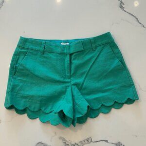 J. Crew Womens Dark Teal Linen Shorts Size 6